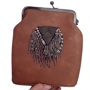 Brown Faux Leather Bag